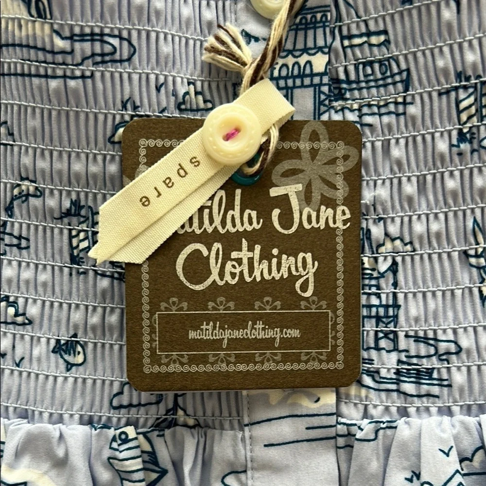 Matilda Jane It’s a Wonderful Parade Sailboat Smocked Sundress Size 4